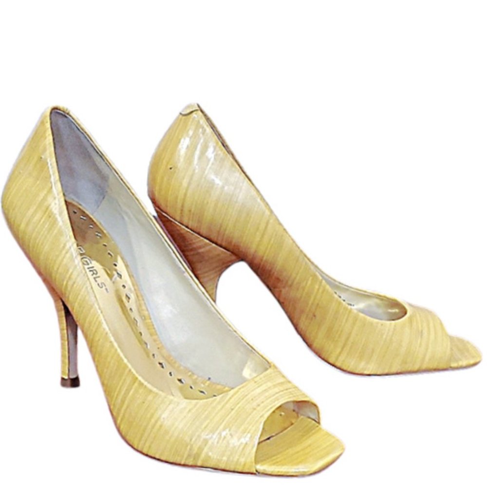 BCBG "Ariel" Peep-Toe Heels